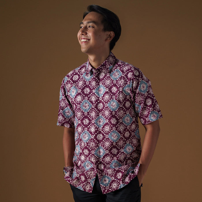 Merlo - Mandalas Premium Men's Short Sleeve Batik Shirt