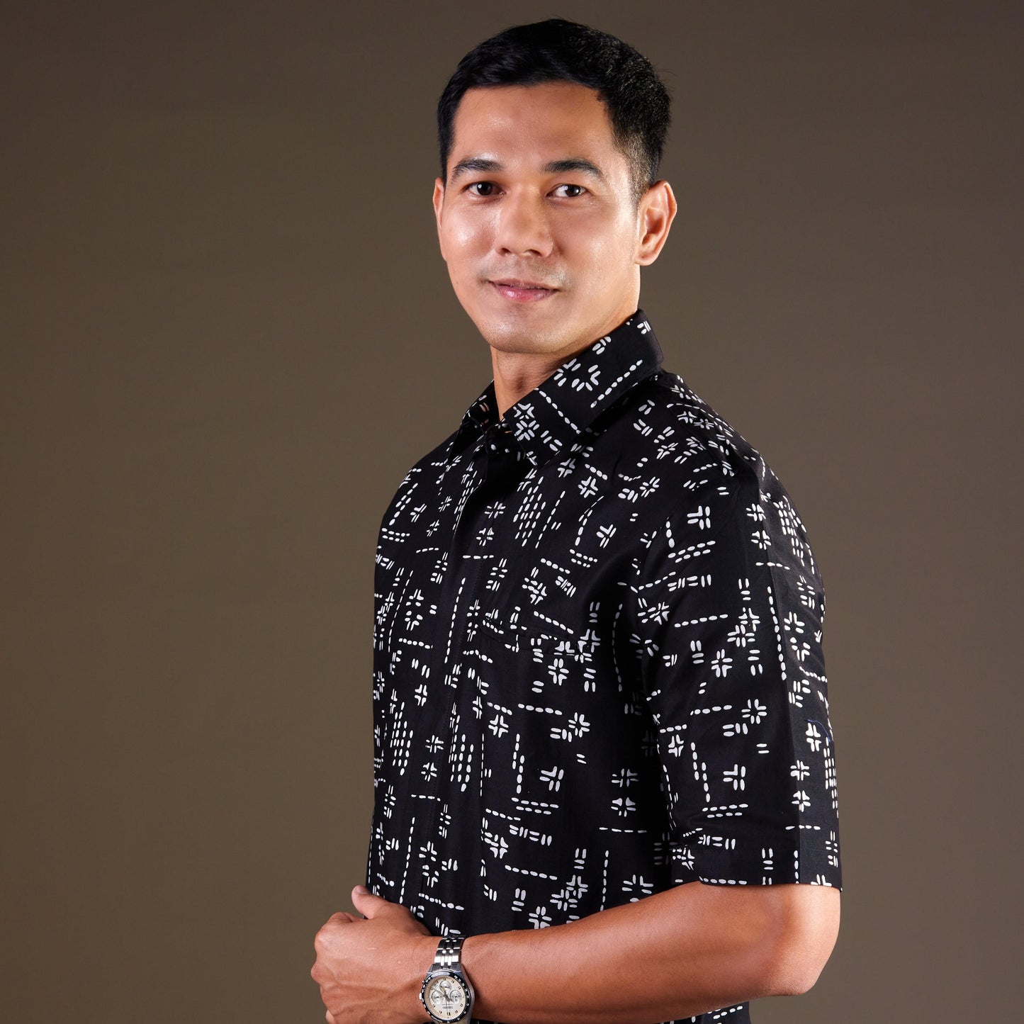Krelo - Mandalas Premium Men's Short Sleeve Batik Shirt