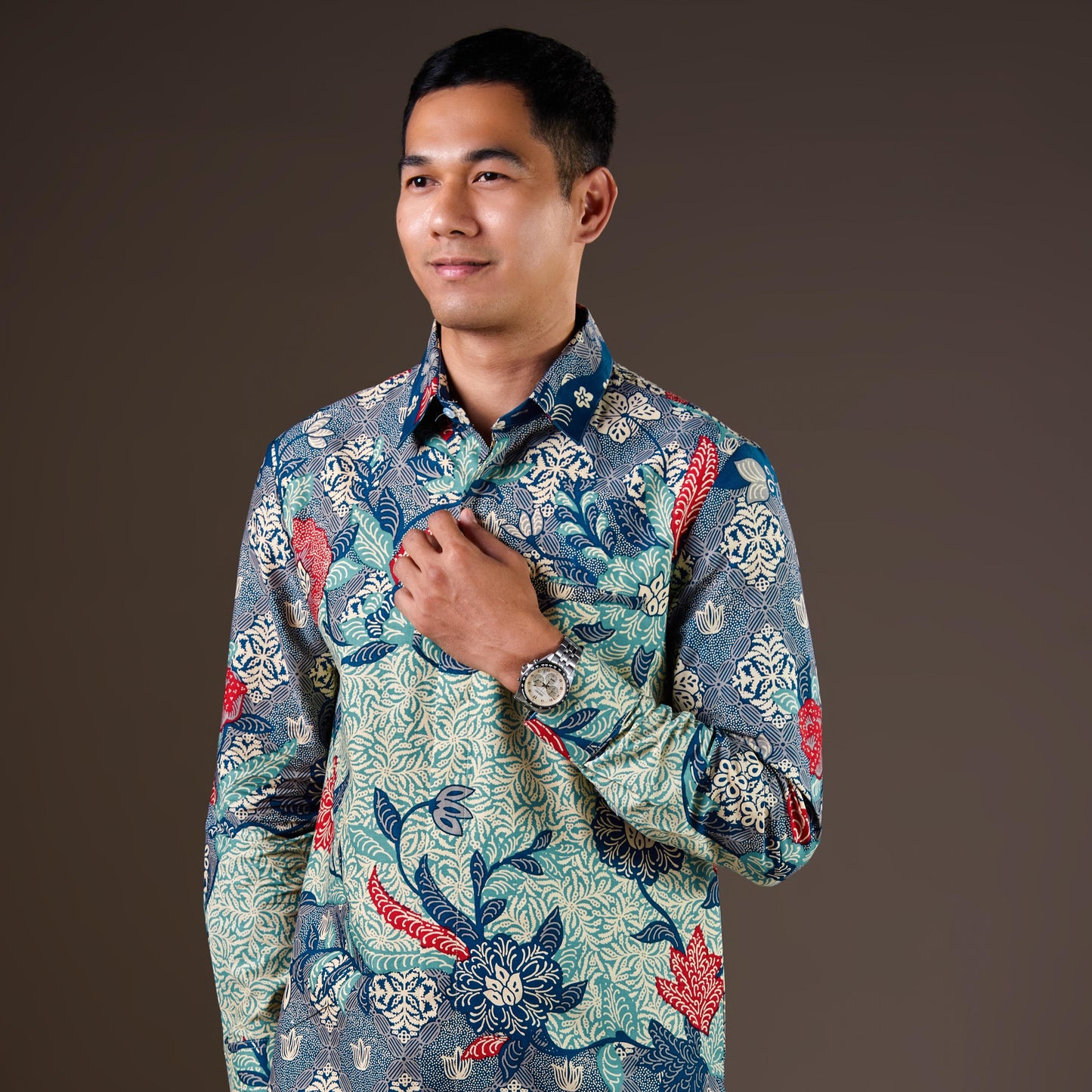 Blazur - Mandalas Premium Men's Long Sleeve Batik Shirt