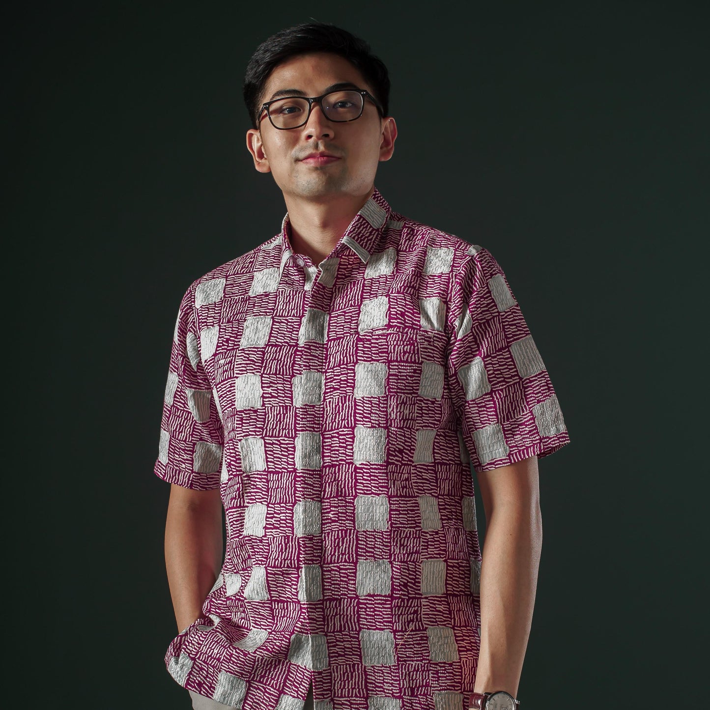 Hiero - Mandalas Premium Men's Short Sleeve Batik Shirt