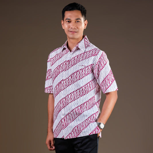 Anjara - Mandalas Premium Men's Short Sleeve Batik Shirt
