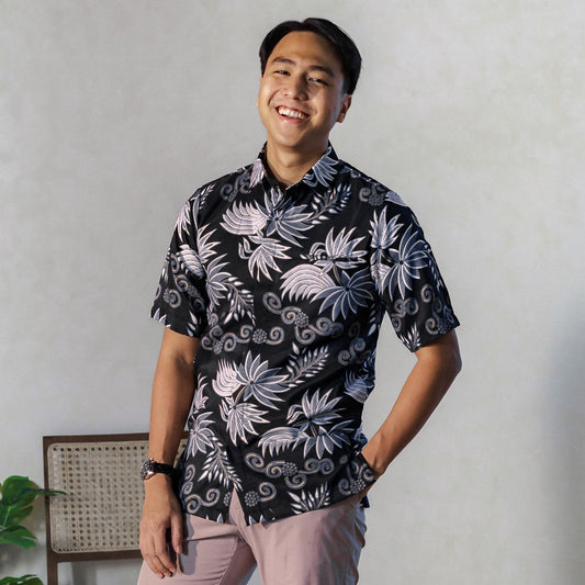 Senja - Mandalas Premium Men's Short Sleeve Batik Shirt