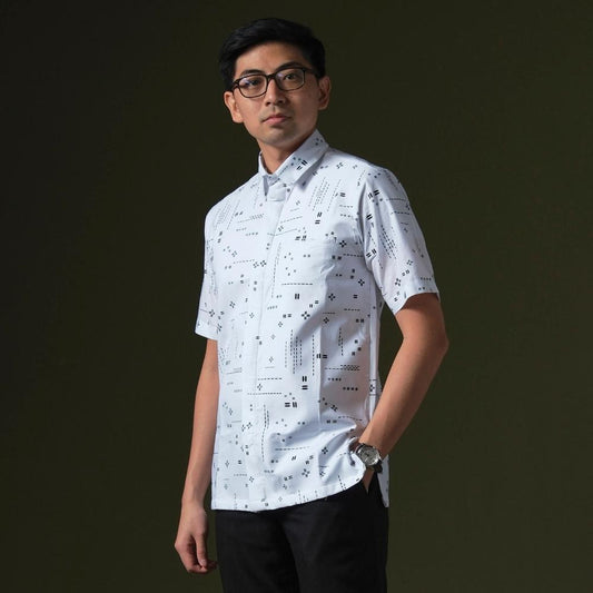 Blanca - Mandalas Premium Men's Short Sleeve Batik Shirt