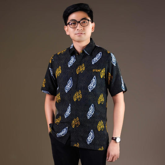 Mendari - Mandalas Premium Men's Short Sleeve Batik Shirt