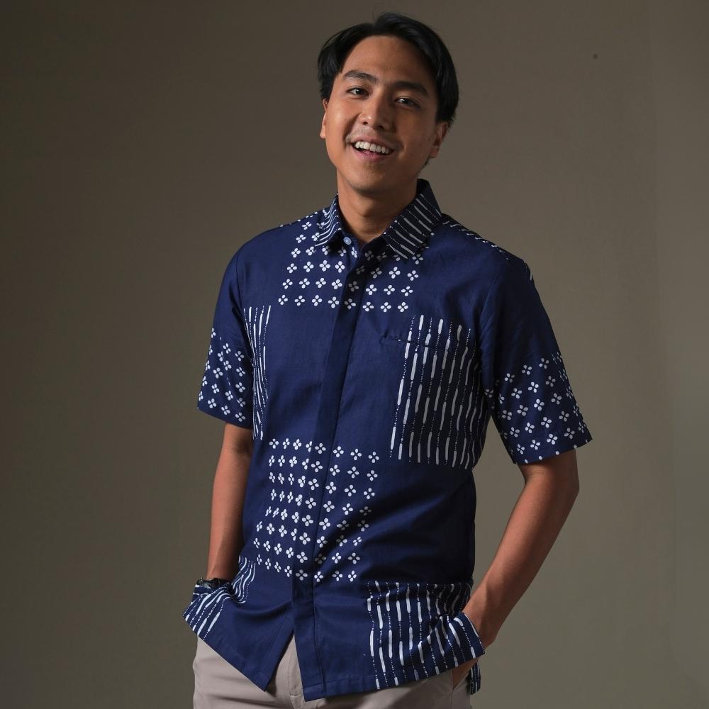 Kalibu - Mandalas Premium Men's Short Sleeve Batik Shirt