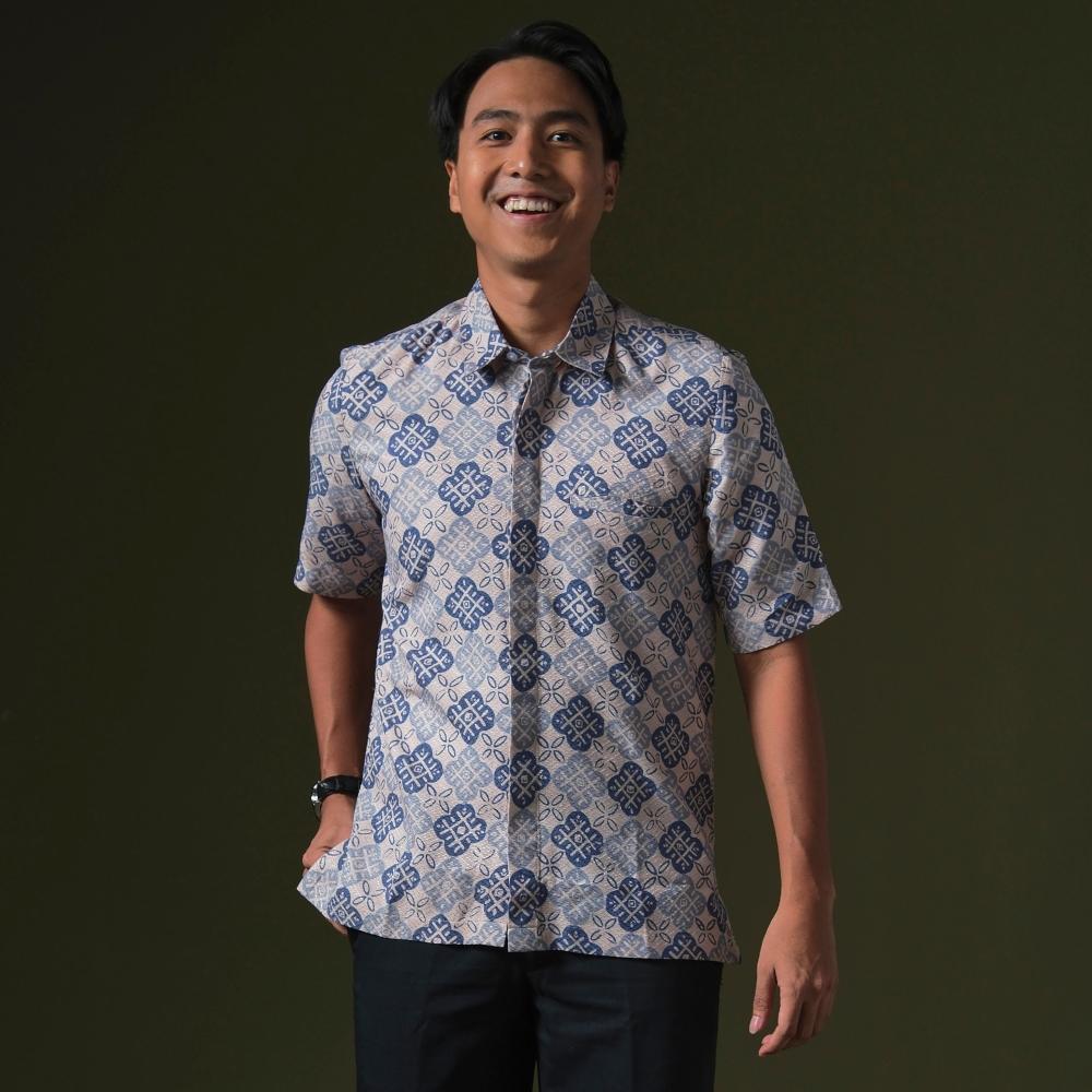 Tsubaki - Mandalas Premium Men's Short Sleeve Batik Shirt