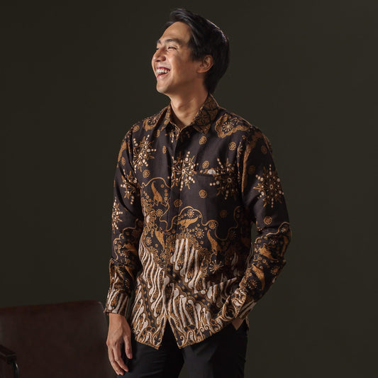 Delvidian - Mandalas Premium Men's Long Sleeve Batik Shirt