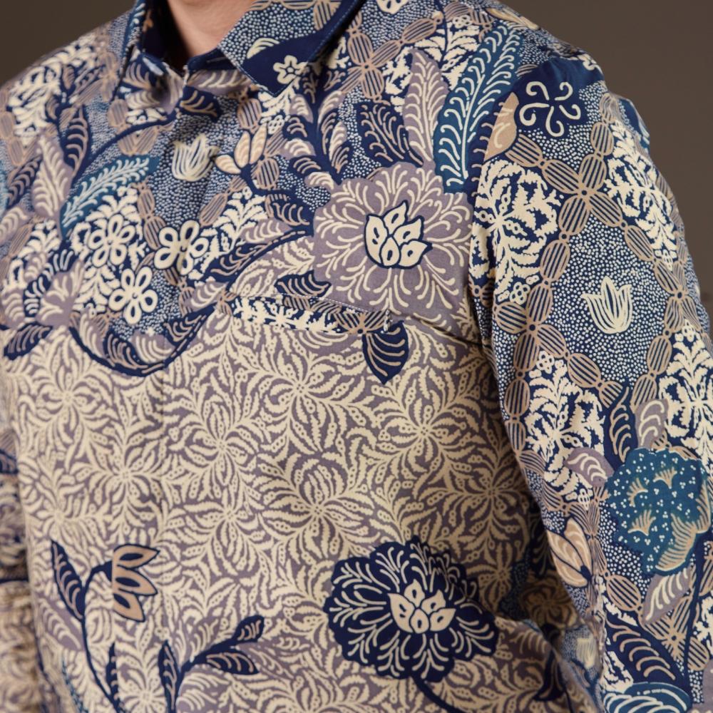 Blater - Mandalas Premium Men's Long Sleeve Batik Shirt