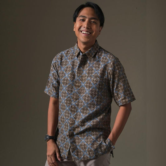 Hejoru - Mandalas Premium Men's Short Sleeve Batik Shirt