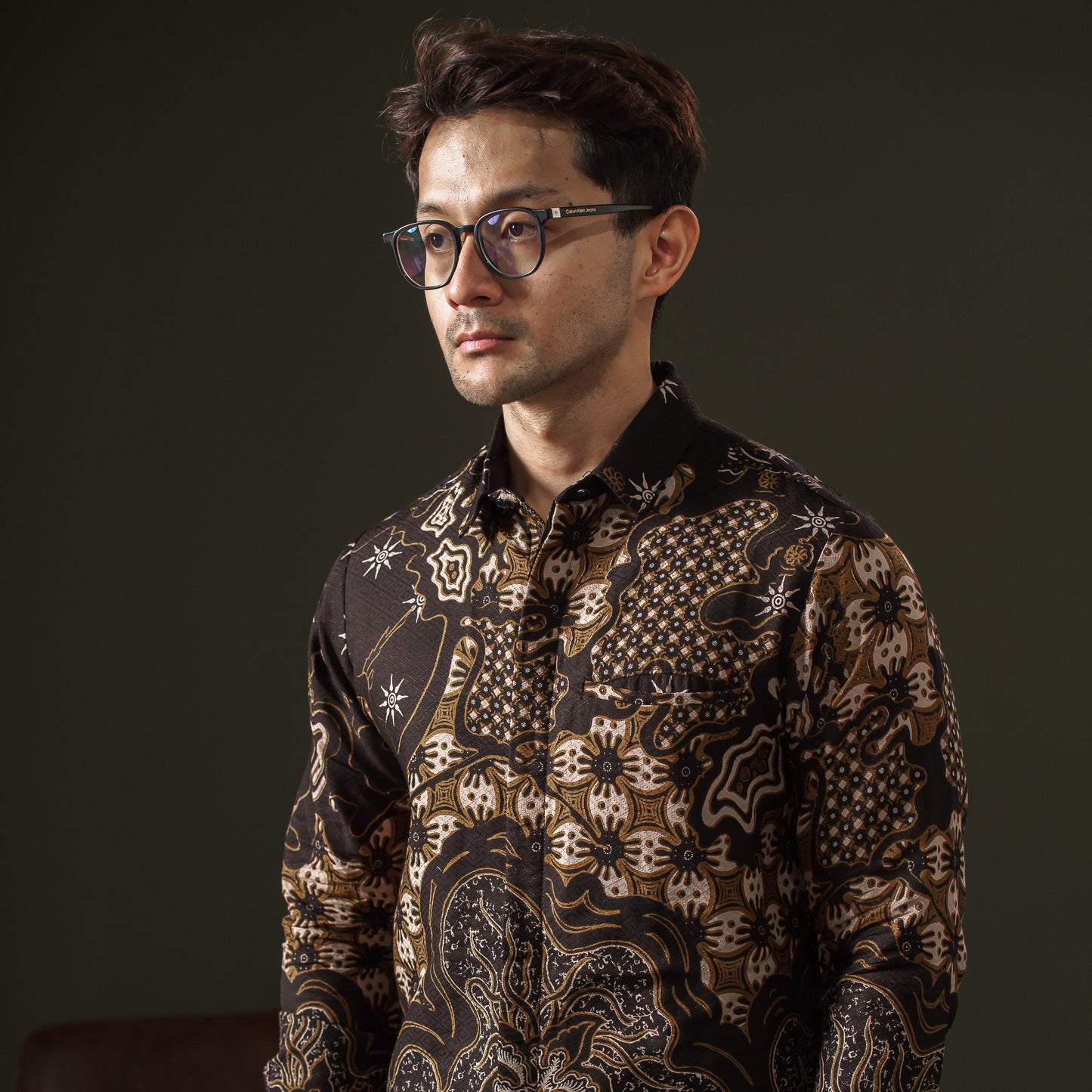 Semidian - Mandalas Premium Men's Long Sleeve Batik Shirt