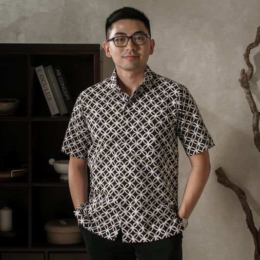 Bitadian - Mandalas Kemeja Batik Pria Premium Lengan Pendek