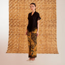 Celine Black Short Sleeve - Mandalas Women’s Modern Embroidered Cotton Kebaya Top