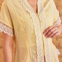 Celine Butter Short Sleeve - Mandalas Women’s Modern Embroidered Cotton Kebaya Top