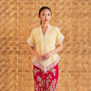 Celine Butter Short Sleeve - Mandalas Women’s Modern Embroidered Cotton Kebaya Top