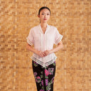 Celine Short Sleeve - Mandalas Women’s Modern Embroidered Cotton Kebaya Top