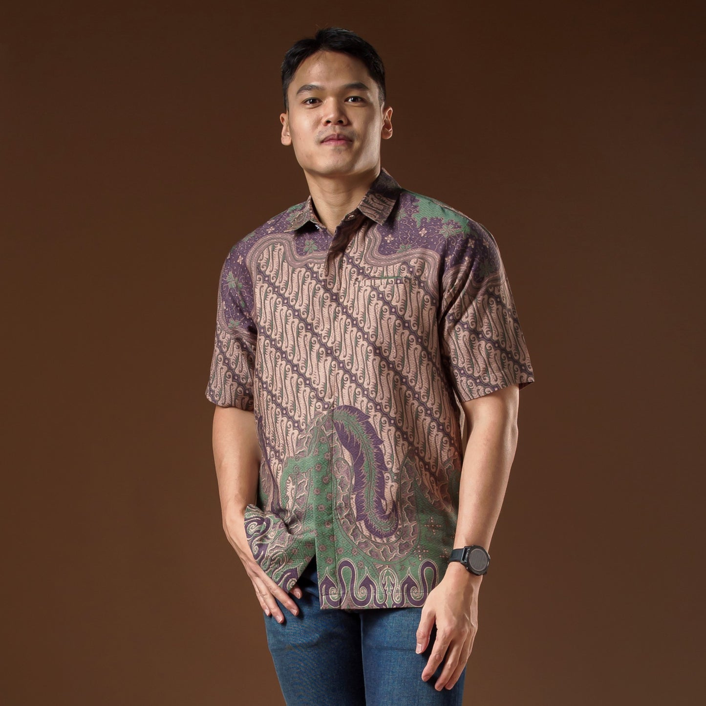 Dage - Mandalas Kemeja Batik Pria Premium Lengan Pendek