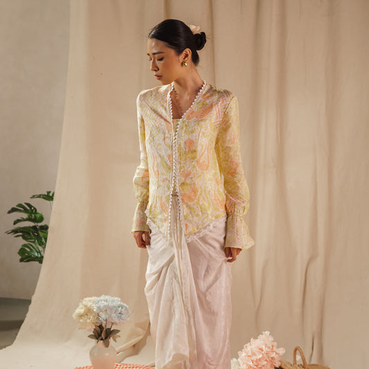 Dalilah Long Sleeve - Mandalas Top Kebaya Set Women's Outer Batik Embroidery Modern