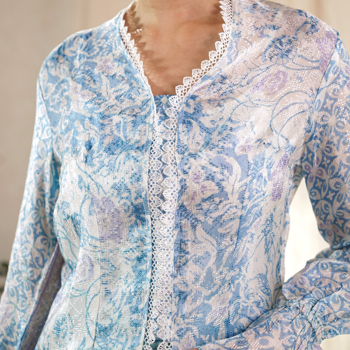 Dalilah Long Sleeve - Mandalas Top Kebaya Set Women's Outer Batik Embroidery Modern