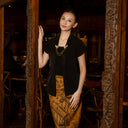 Dara Black Lengan Pendek - Mandalas Kebaya Kutubaru Wanita Bahan Woven Premium Elegan