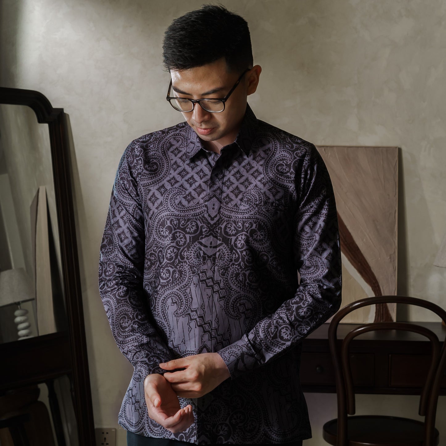 Karlis - Mandalas Kemeja Batik Pria Premium Lengan Panjang