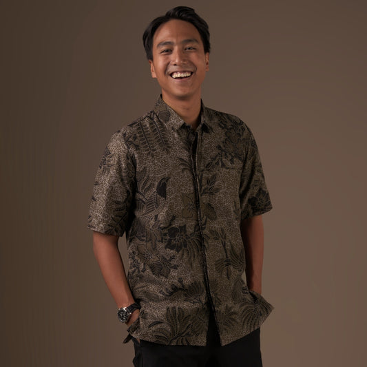 Kolibri - Mandalas Premium Men's Short Sleeve Batik Shirt