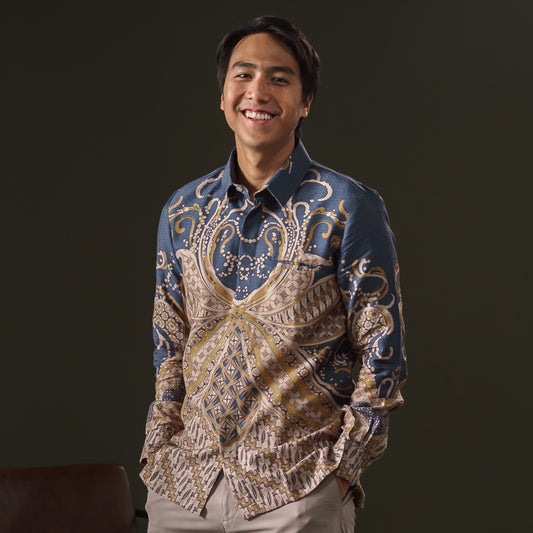 Kulama - Mandalas Premium Men's Long Sleeve Batik Shirt