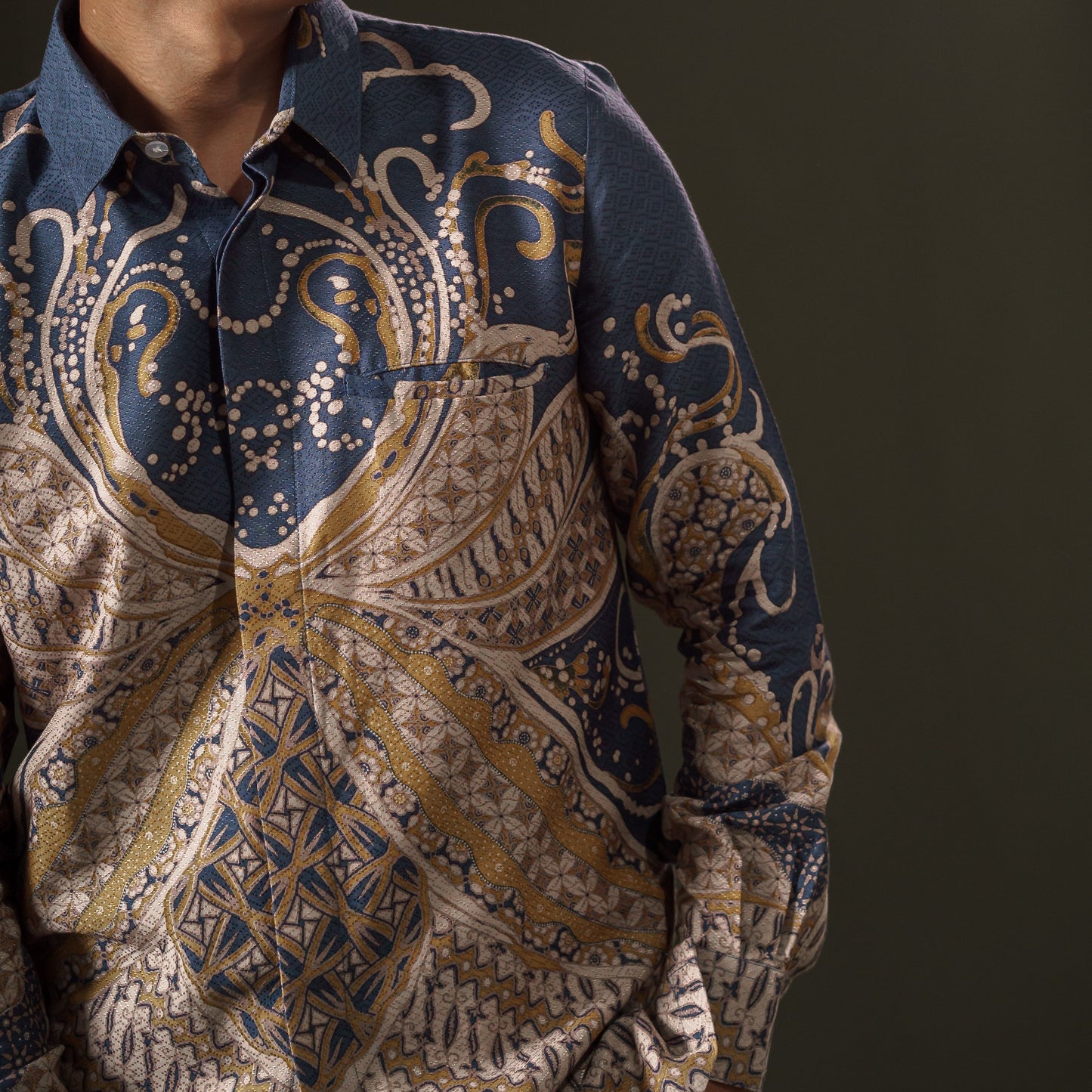 Kulama - Mandalas Kemeja Batik Pria Premium Lengan Panjang
