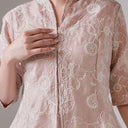 Nadine Blush Lengan Panjang - Atasan Kebaya Wanita Mandalas