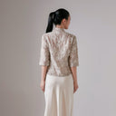 Nadine Latte Long Sleeve - Mandalas Women's Kebaya Top