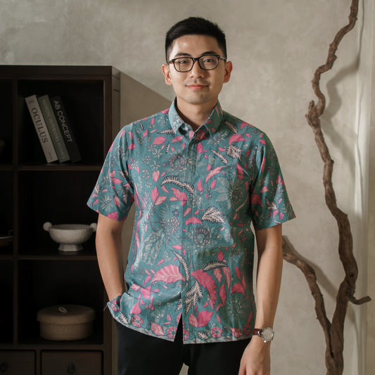 Nubu - Mandalas Kemeja Batik Pria Lengan Pendek