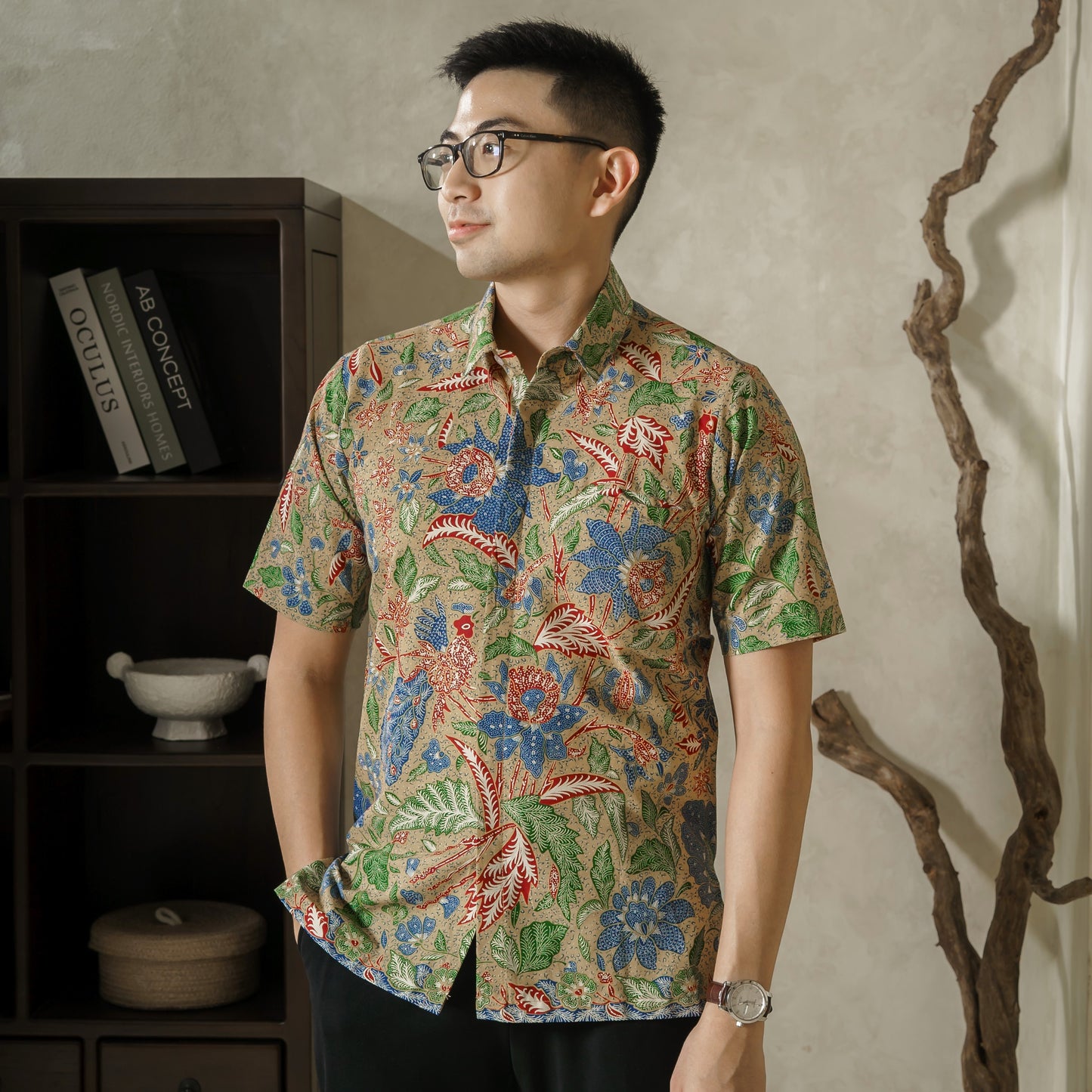 Nugata - Mandalas Kemeja Batik Pria Premium Lengan Pendek