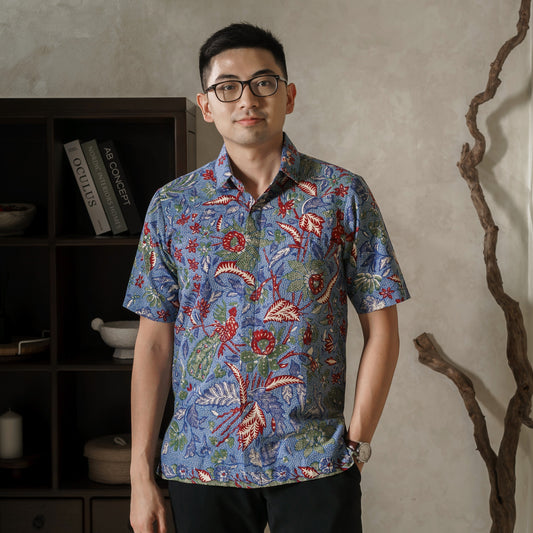 Nusena - Mandalas Kemeja Batik Pria Premium Lengan Pendek