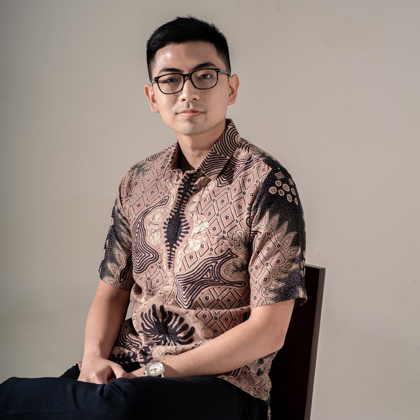 Oviron - Mandalas Kemeja Batik Pria Premium Lengan Pendek