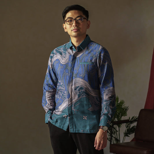 Riak - Mandalas Kemeja Batik Pria Lengan Panjang