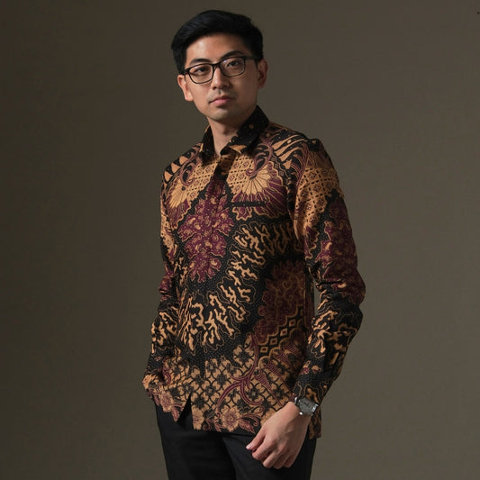 Rodmor - Mandalas Premium Men's Long Sleeve Batik Shirt