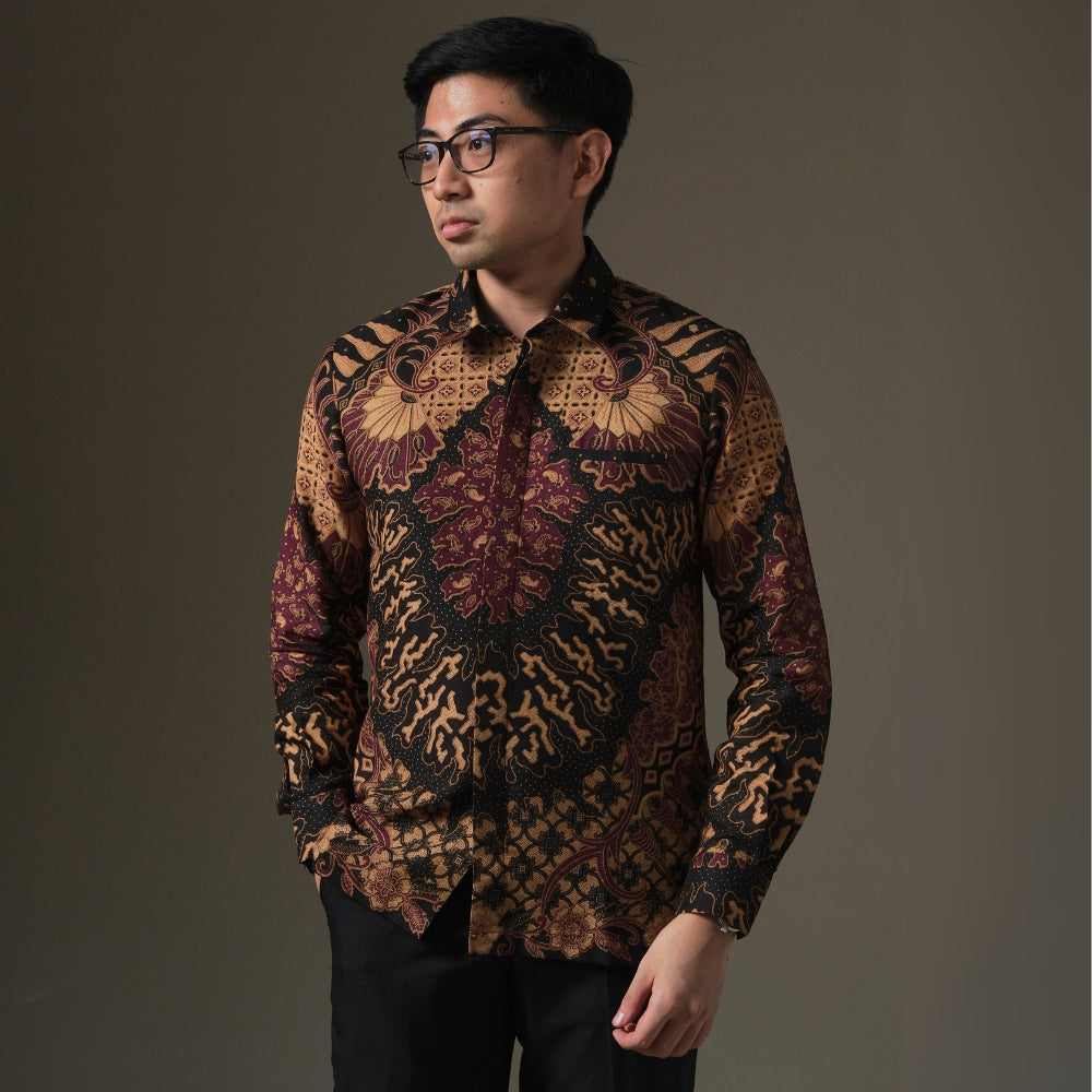Rodmor - Mandalas Kemeja Batik Pria Premium Lengan Panjang