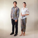 Blurana - Kemeja Lengan Panjang dan Rok Batik Premium Sarimbit Couple Mandala