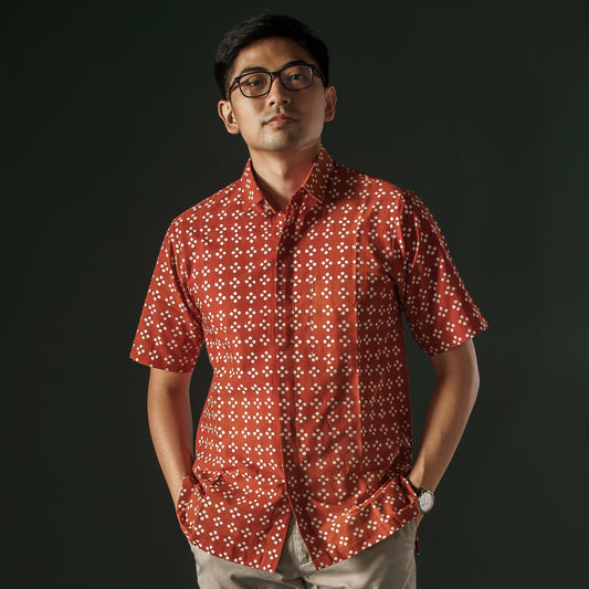 Wabata - Mandalas Kemeja Batik Pria Premium Lengan Pendek