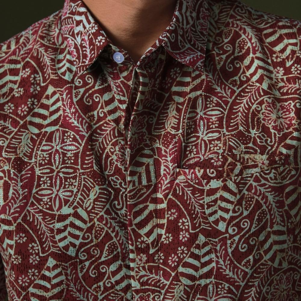 Maruna - Mandalas Premium Men's Short Sleeve Batik Shirt