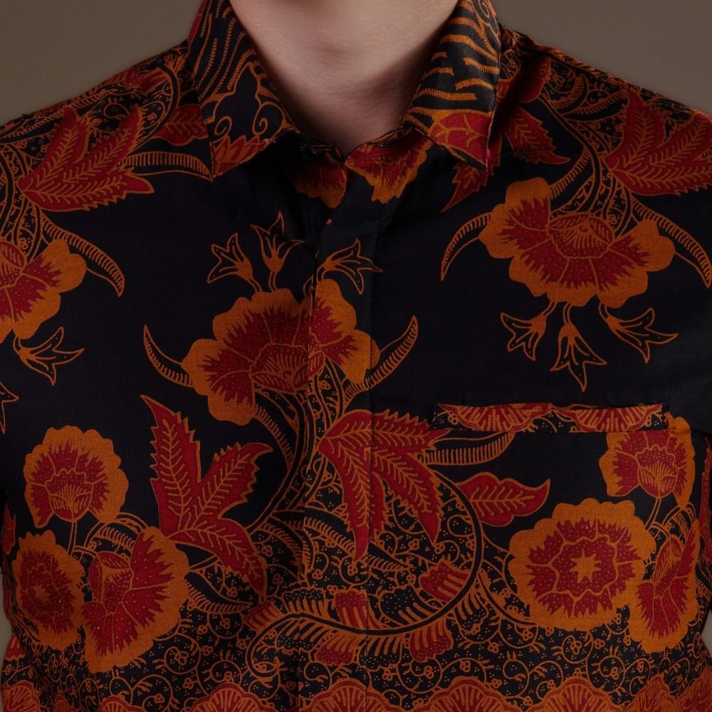 Geranium - Mandalas Kemeja Batik Pria Premium Lengan Panjang
