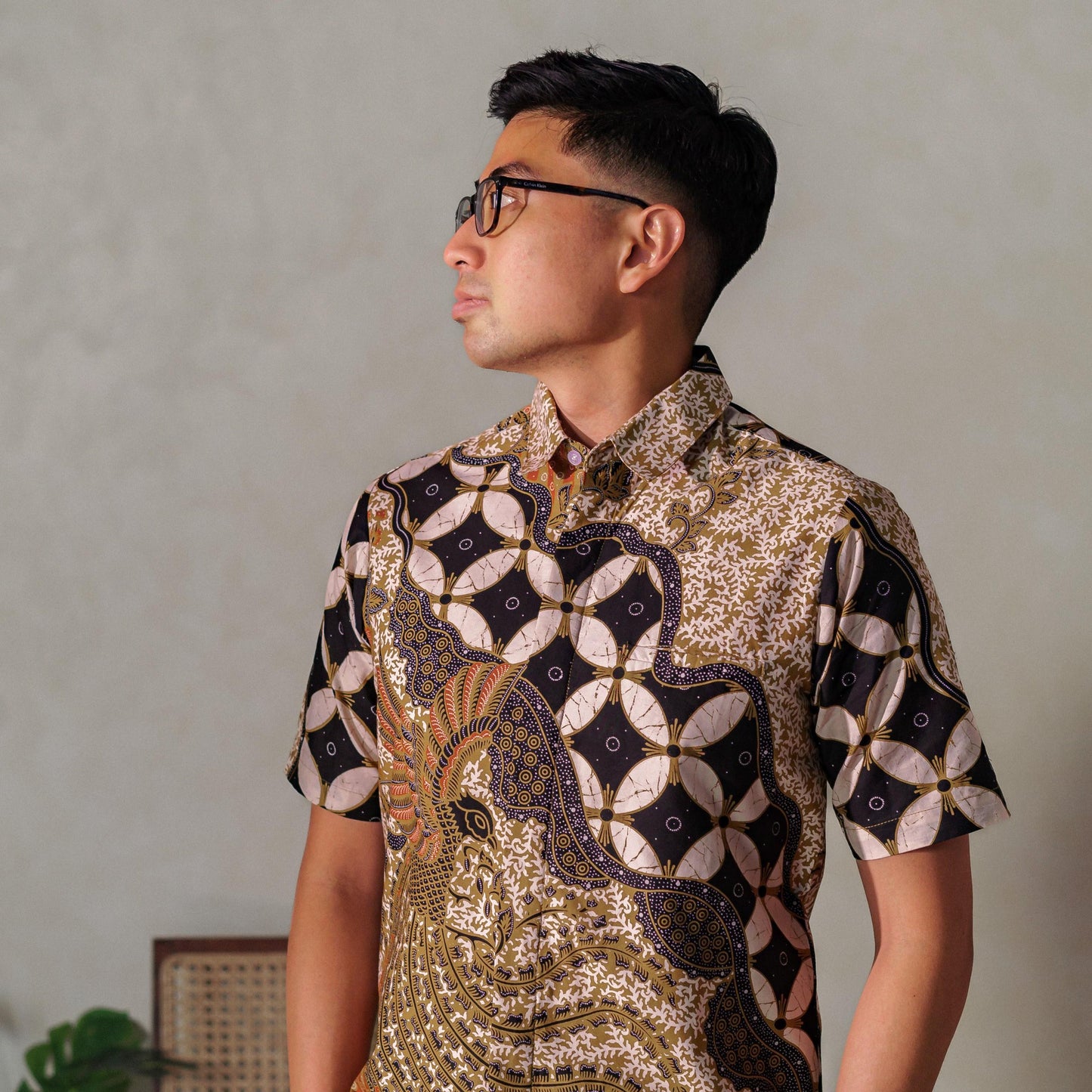 Bimosari - Mandalas Premium Men's Short Sleeve Batik Shirt