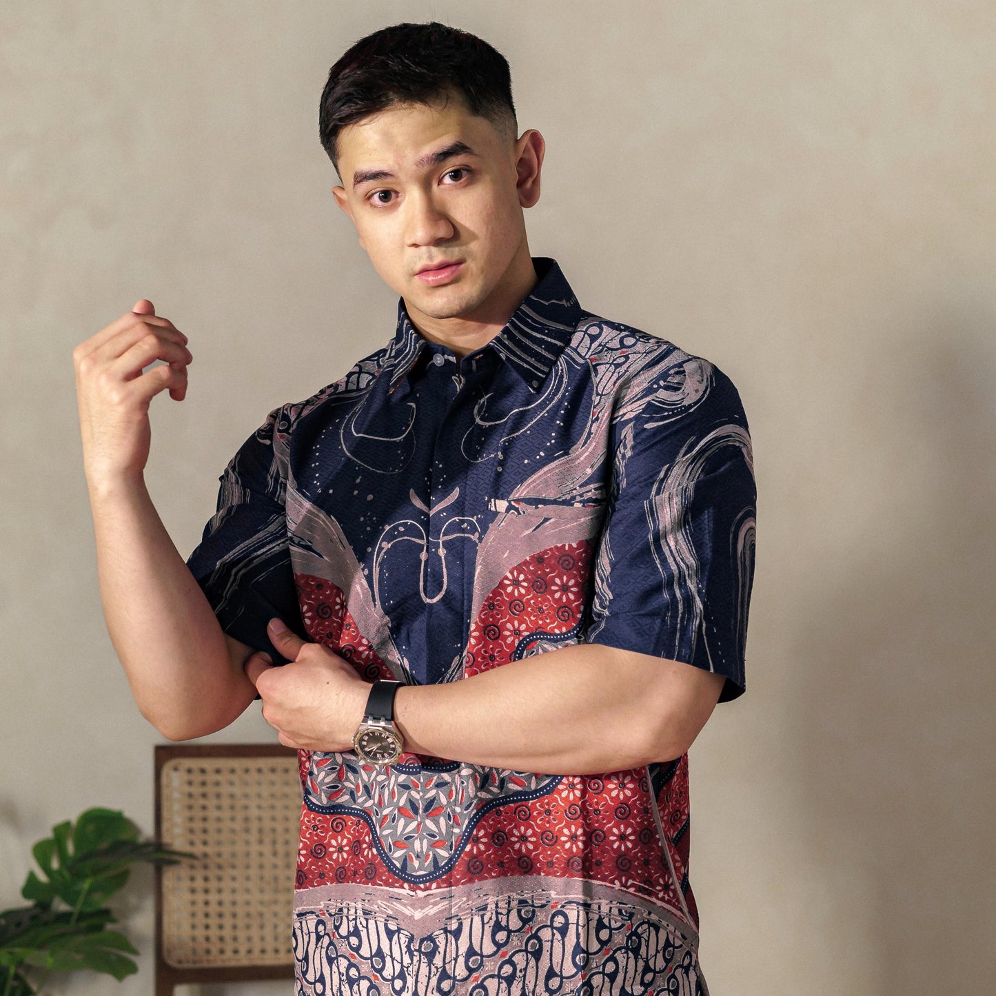 Angkasa - Mandalas Premium Men's Short Sleeve Batik Shirt