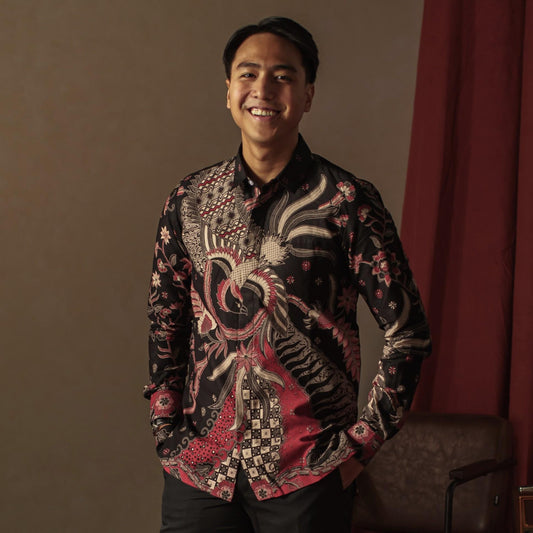 Skrodian - Mandalas Premium Men's Long Sleeve Batik Shirt