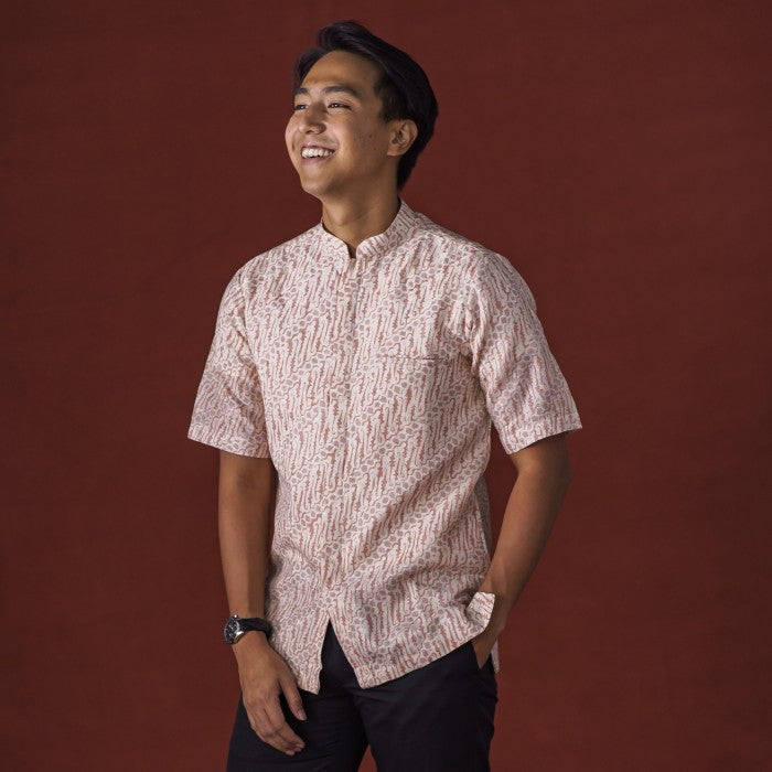 Yassir - Mandalas Koko Premium Men's Short Sleeve Batik Shirt
