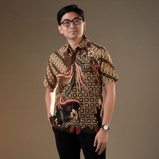 Skorel - Mandalas Kemeja Batik Pria Premium Lengan Pendek