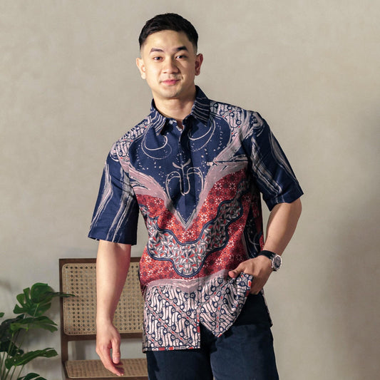 Angkasa - Mandalas Premium Men's Short Sleeve Batik Shirt