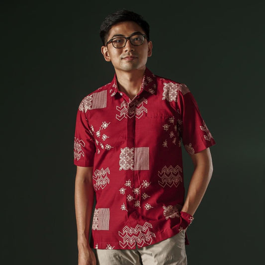 Carika - Mandalas Kemeja Batik Pria Premium Lengan Pendek