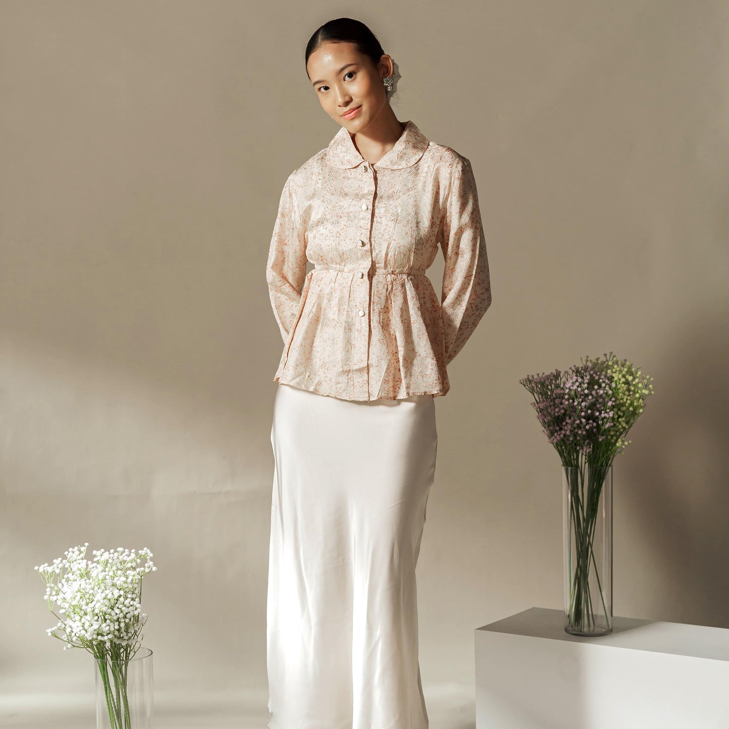 Karima Lengan Panjang - Mandalas Atasan Babydoll Wanita Outer Modern