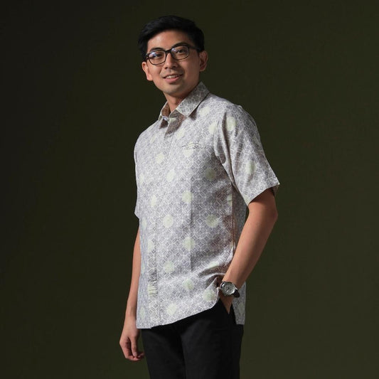 Kabalon - Mandalas Premium Men's Short Sleeve Batik Shirt