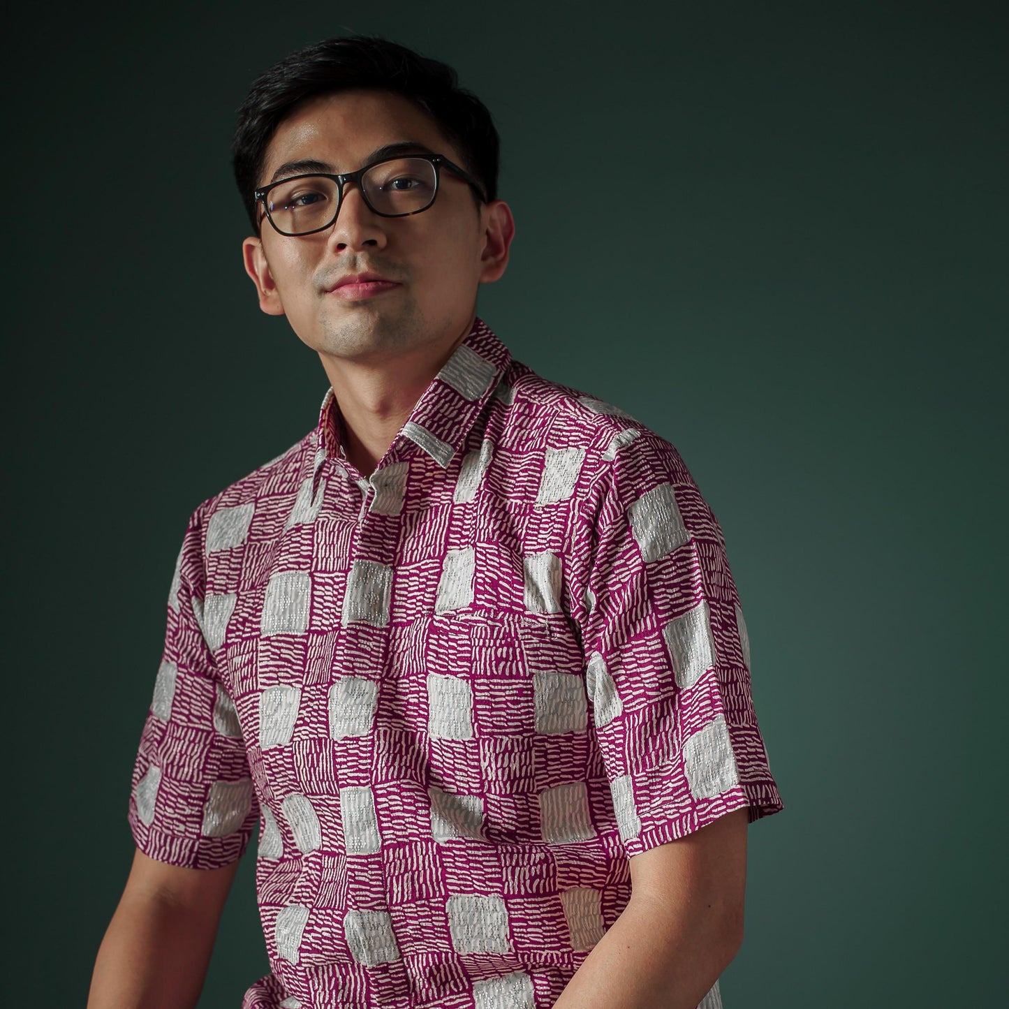 Hiero - Mandalas Premium Men's Short Sleeve Batik Shirt